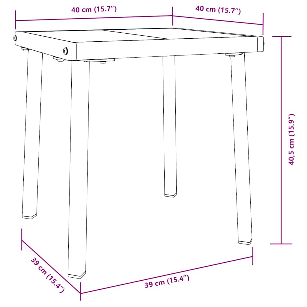 Ležaljka 3 pcs Crna 197 x 70 x 82 cm poliratan