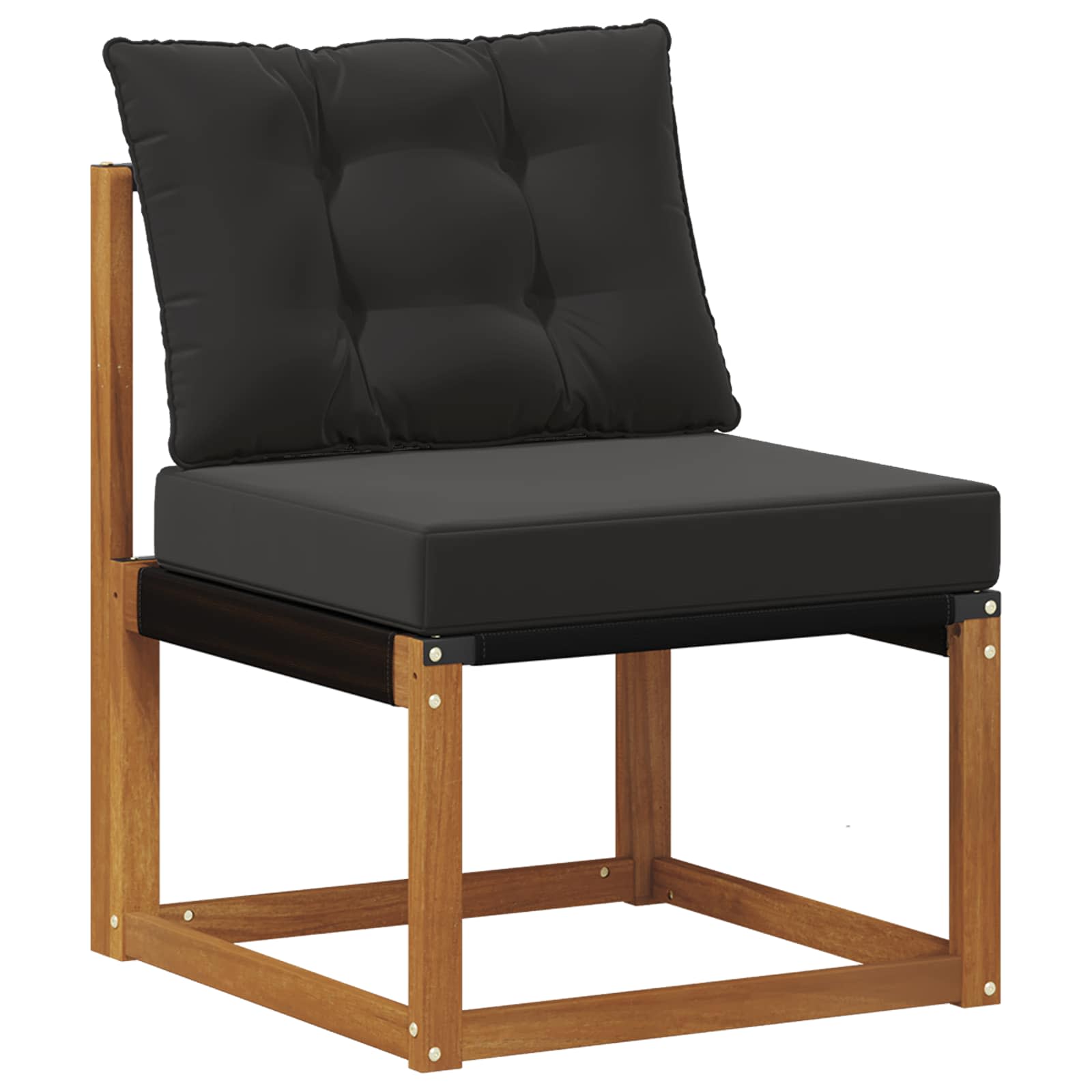 Set vanjskih sofa 7 kom. Prirodna i crna
