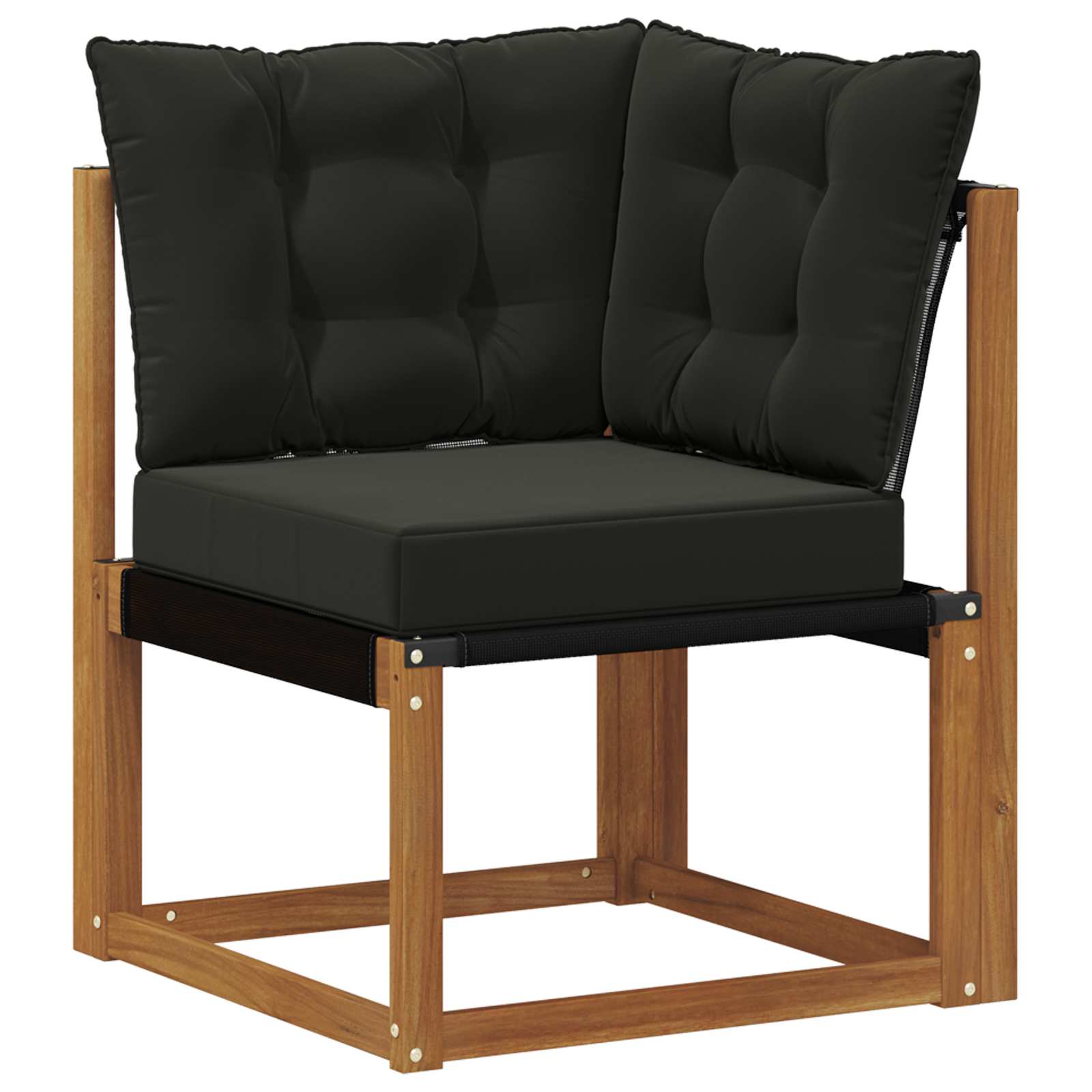 Set vanjskih sofa 7 kom. Prirodna i crna