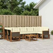 Set vanjskih sofa 8 kom. Prirodna i krem