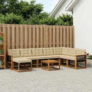 Set vanjskih sofa 9 kom. Prirodna i bež