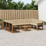 Set vanjskih sofa 10 kom. Prirodna i bež