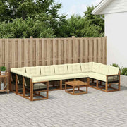 Set vanjskih sofa 11 kom. Prirodna i krem