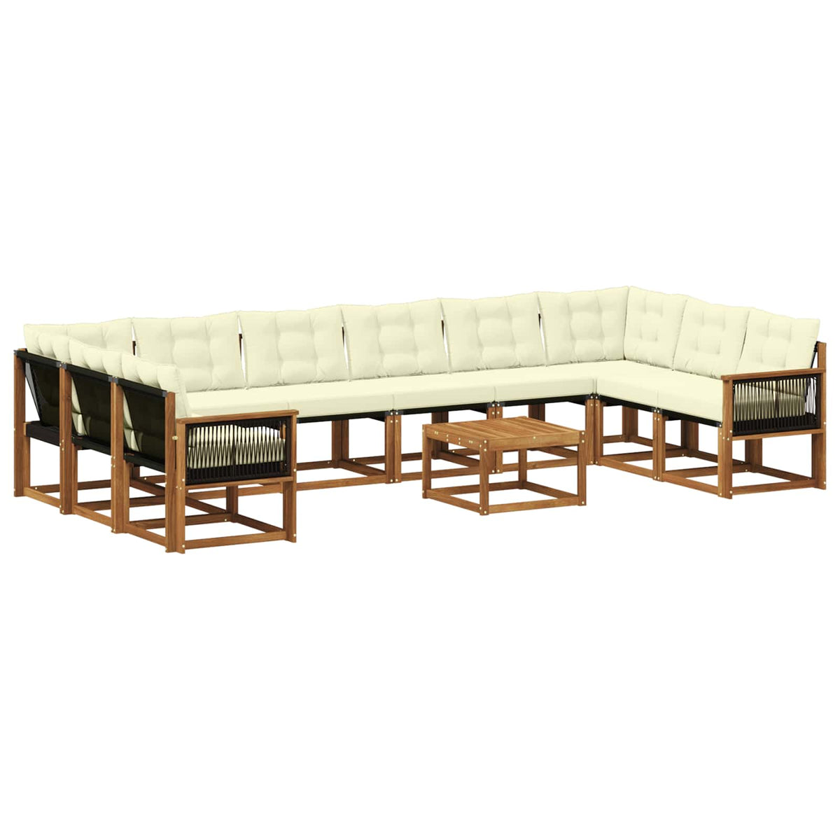 Set vanjskih sofa 11 kom. Prirodna i krem