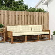 Set vanjskih sofa 3 kom. Prirodna i krem