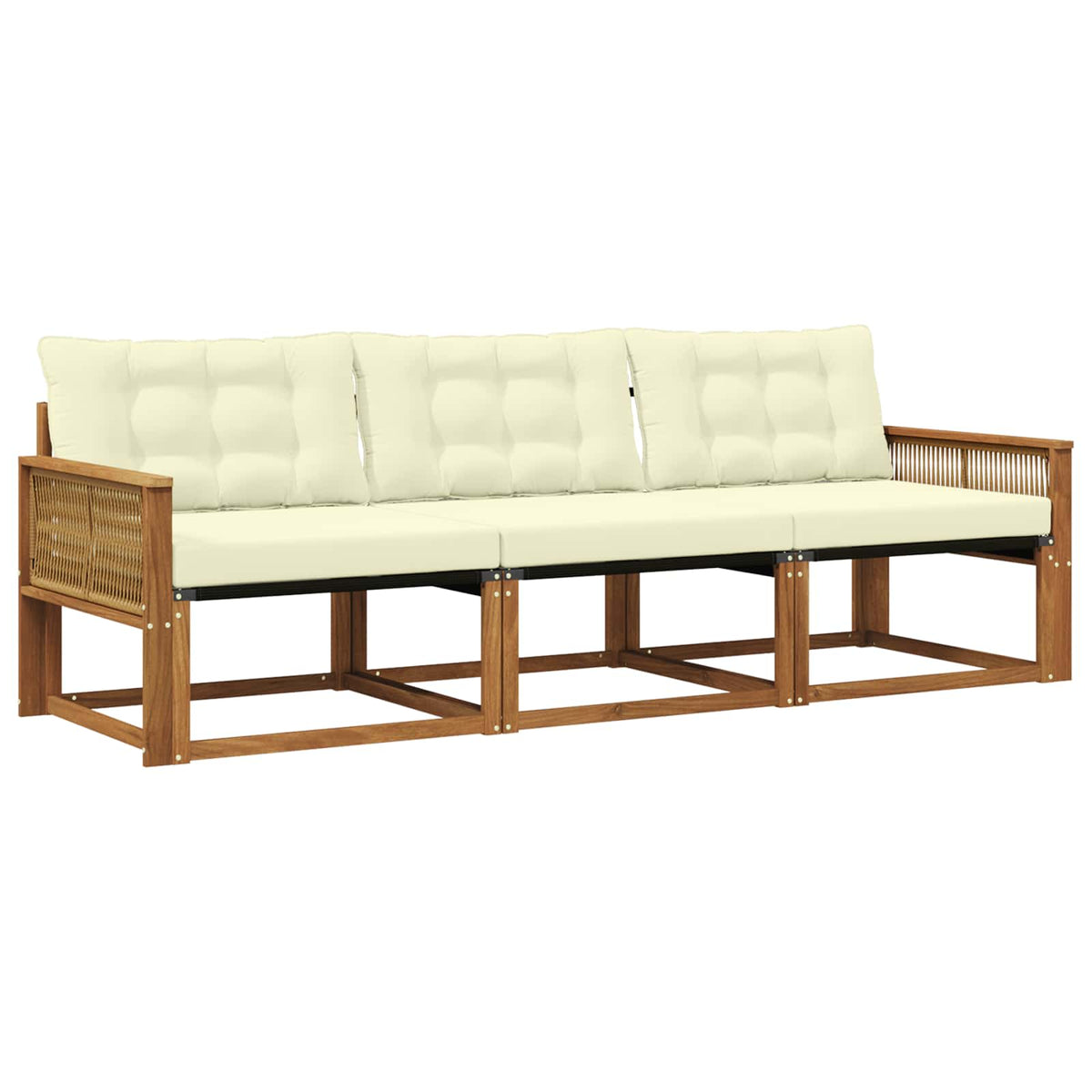 Set vanjskih sofa 3 kom. Prirodna i krem
