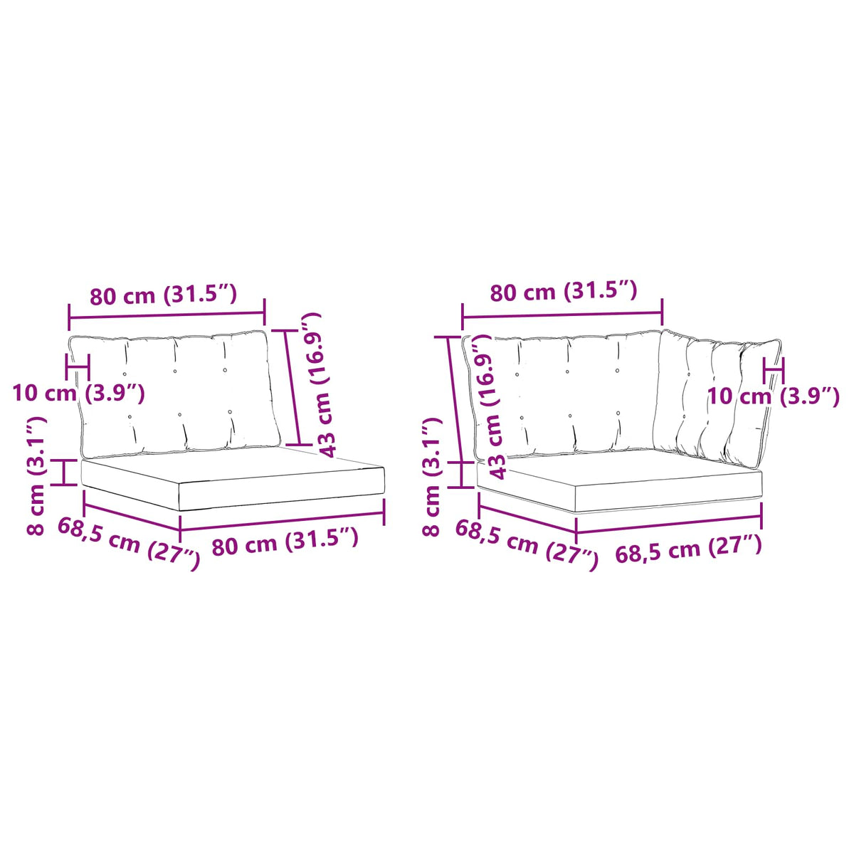 Set vanjskih sofa 6 kom. Prirodna i krem Smeđa 402 x 164,5 x 73 cm