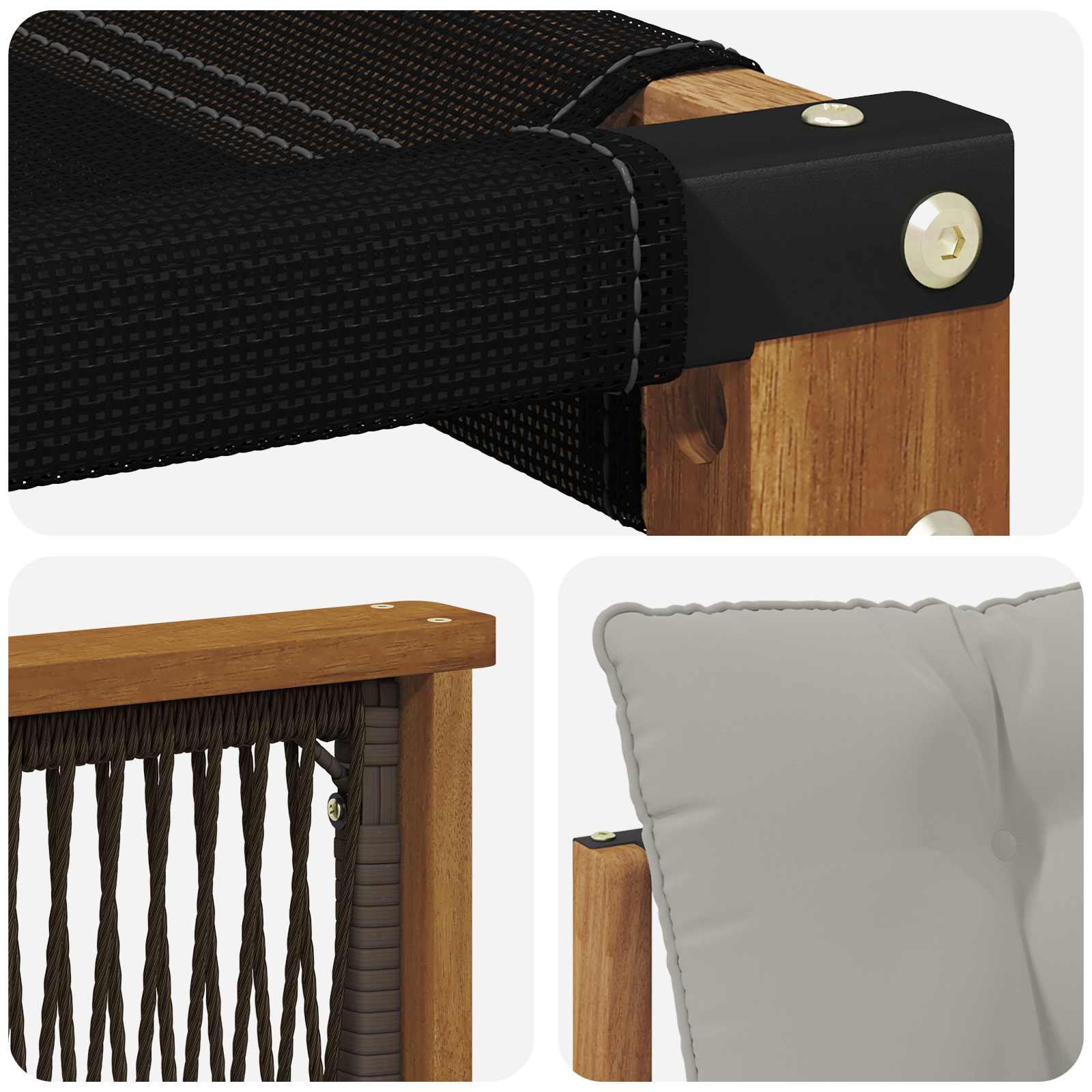Set vanjskih sofa 7 kom. Prirodna i svjetlosiva