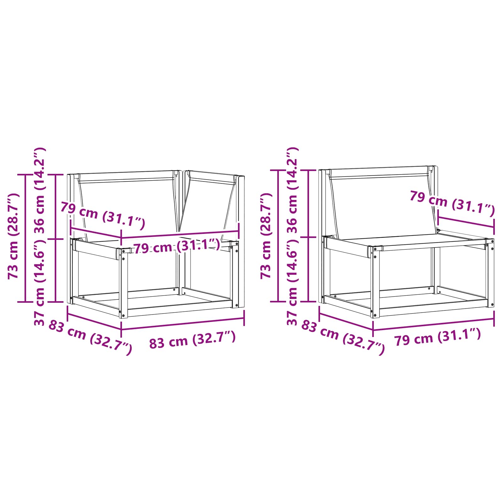 Set vanjskih sofa 7 kom. Prirodna i svjetlosiva