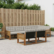 Set vanjskih sofa 7 kom. Prirodna i svjetlosiva