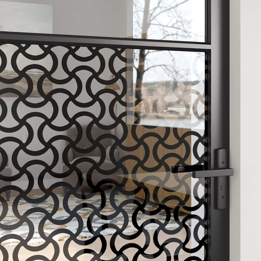 Staklena vrata Rezbarija Crna 83 x 3,5 x 201,5 cm Aluminij