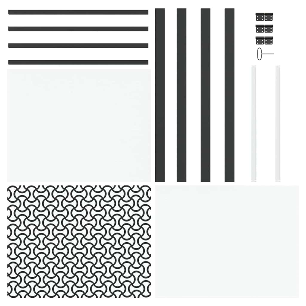 Staklena vrata Rezbarija Crna 102,5 x 3,5 x 201,5 cm Aluminij