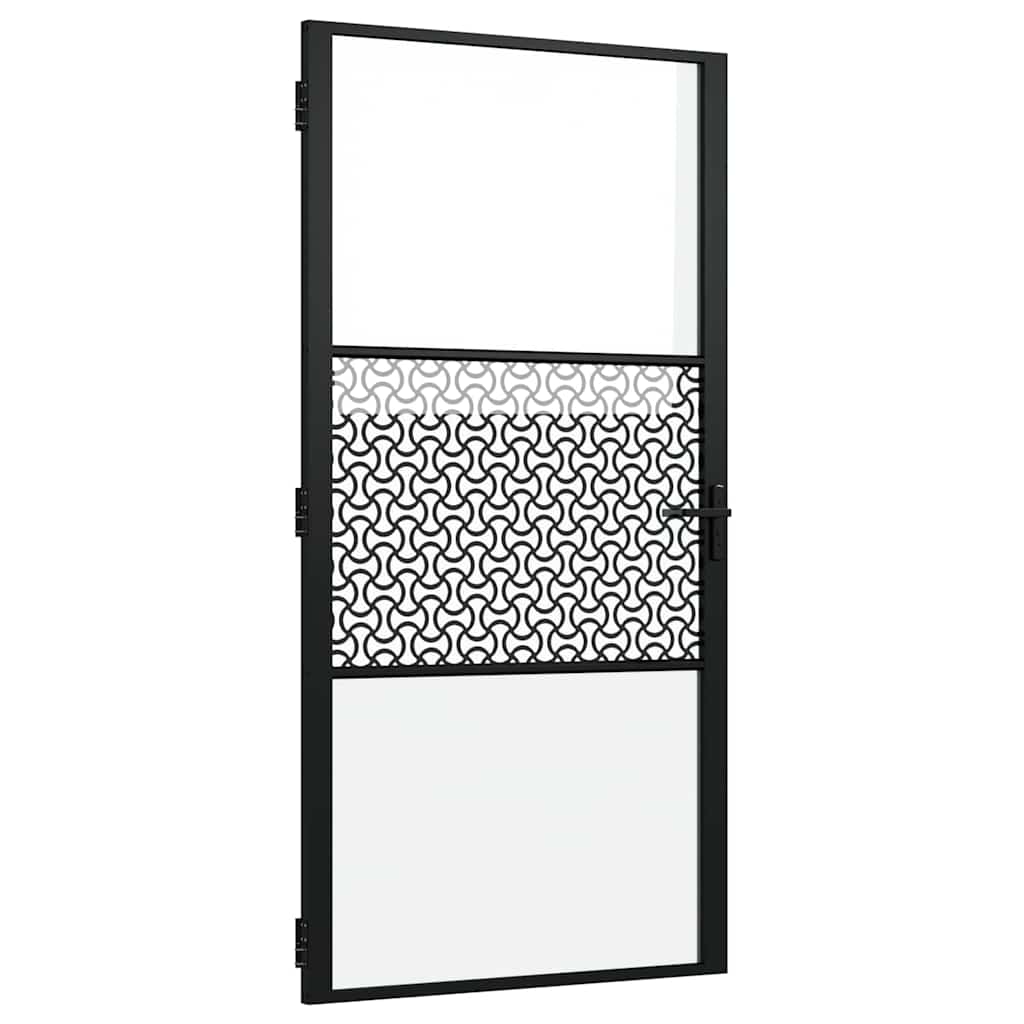 Staklena vrata Rezbarija Crna 102,5 x 3,5 x 201,5 cm Aluminij