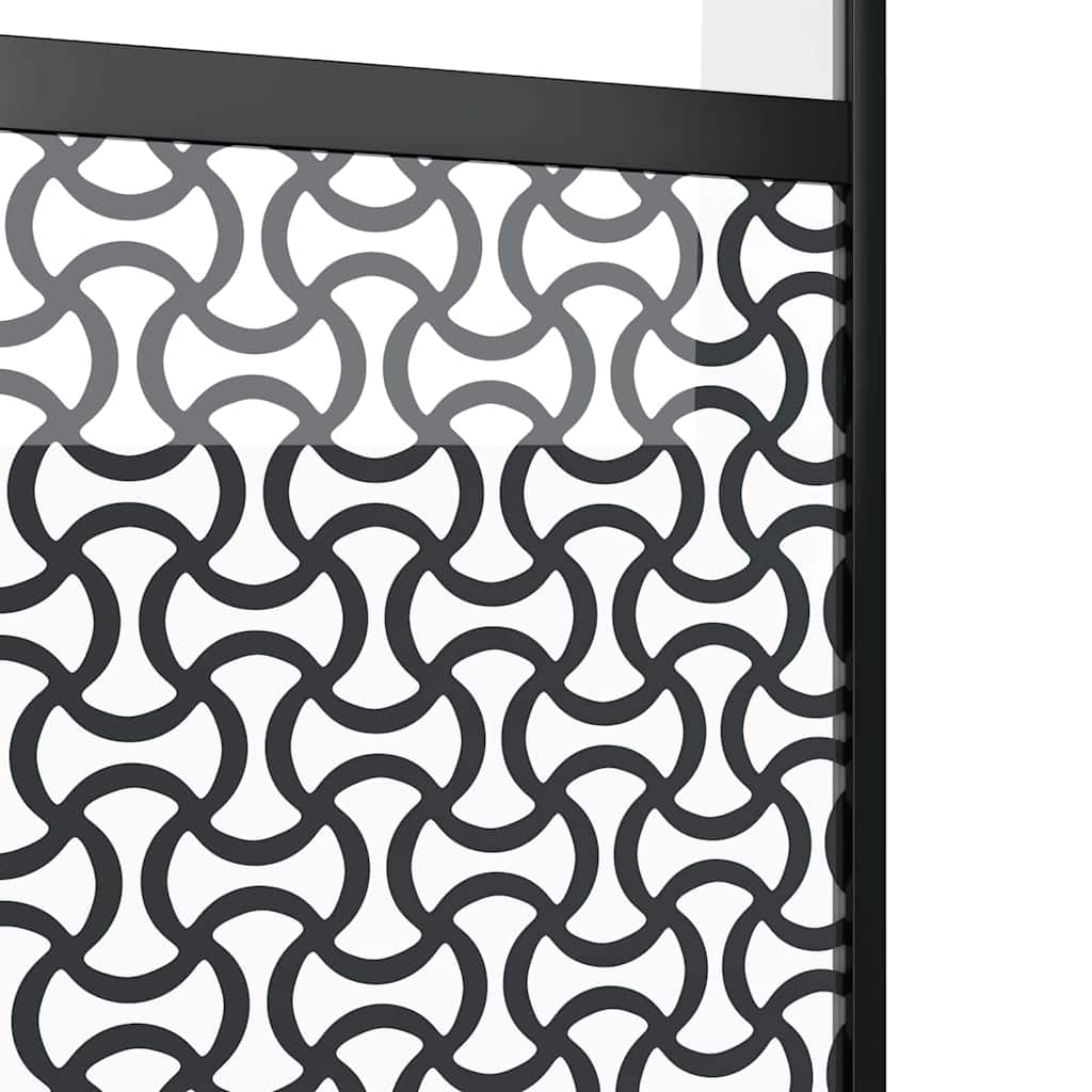 Staklena vrata Rezbarija Crna 102,5 x 2 x 205 cm Aluminij