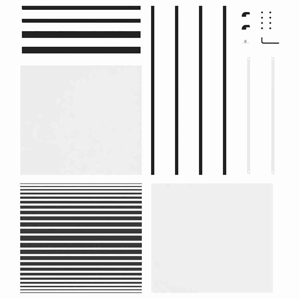 Staklena vrata Prugasti Crna 76 x 2 x 205 cm Aluminij