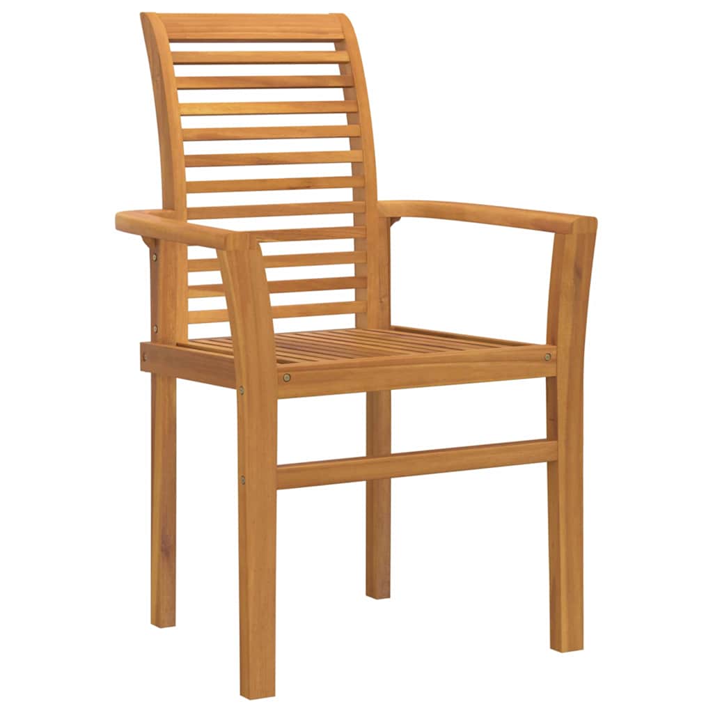 Vrtni set za objed 5 pcs Smeđa Čvrsto teak drvo