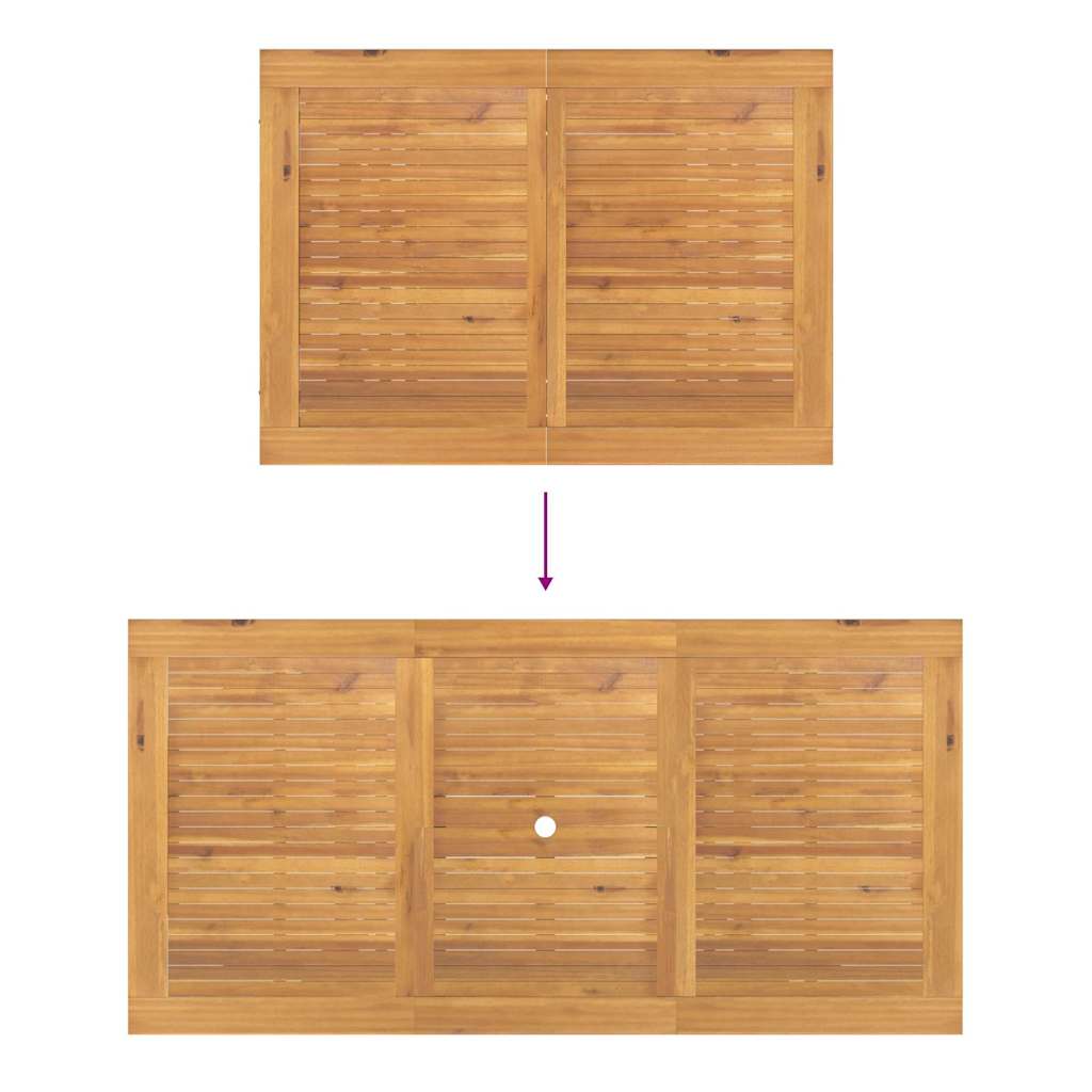Vrtni set za objed 7 pcs Smeđa Čvrsto teak drvo