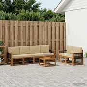 Set vanjskih sofa 6 kom. Prirodna