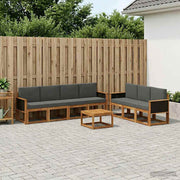 Set vanjskih sofa 7 kom. Prirodna i antracit