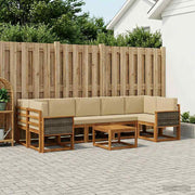 Set vanjskih sofa 6 kom. Prirodna