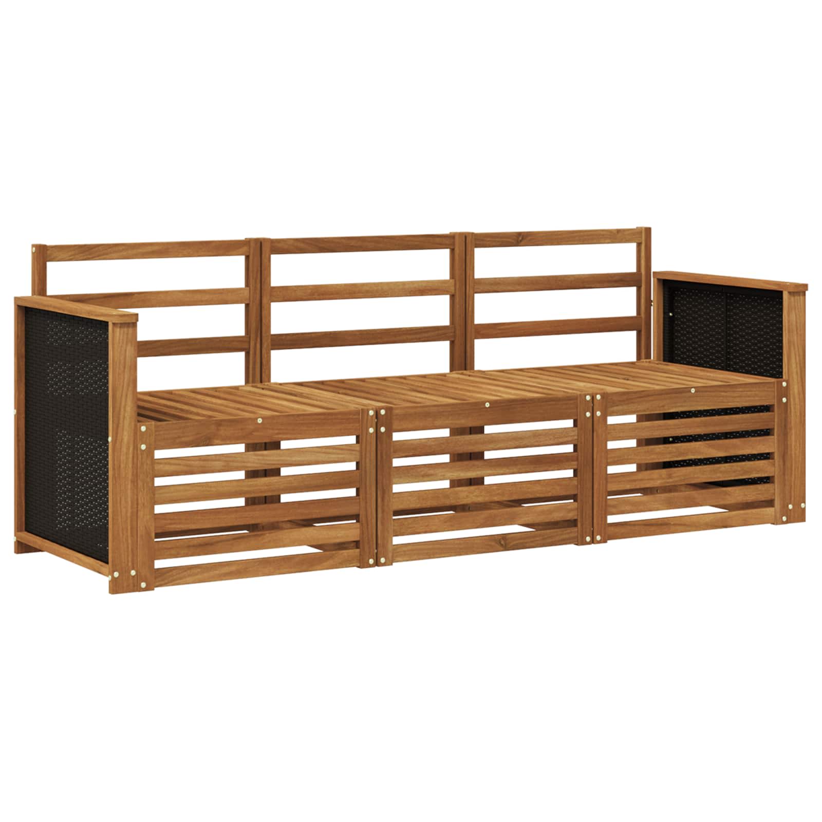 Setovi sofa 3 pcs Čvrsto drvo akacije