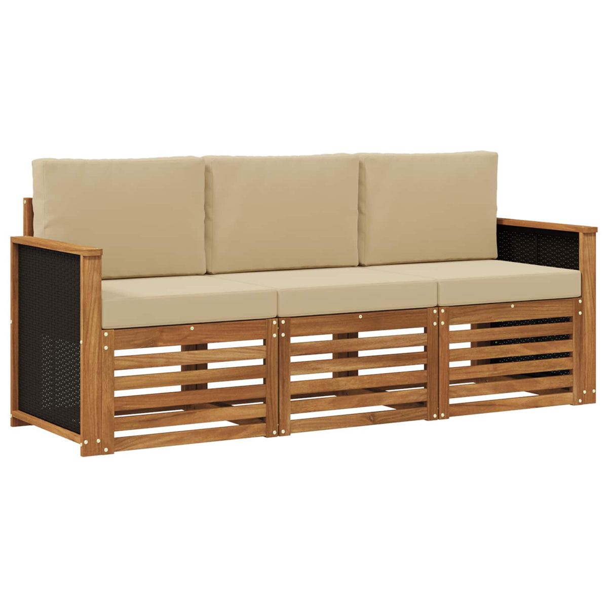 Setovi sofa 3 kom. Čvrsto drvo akacije