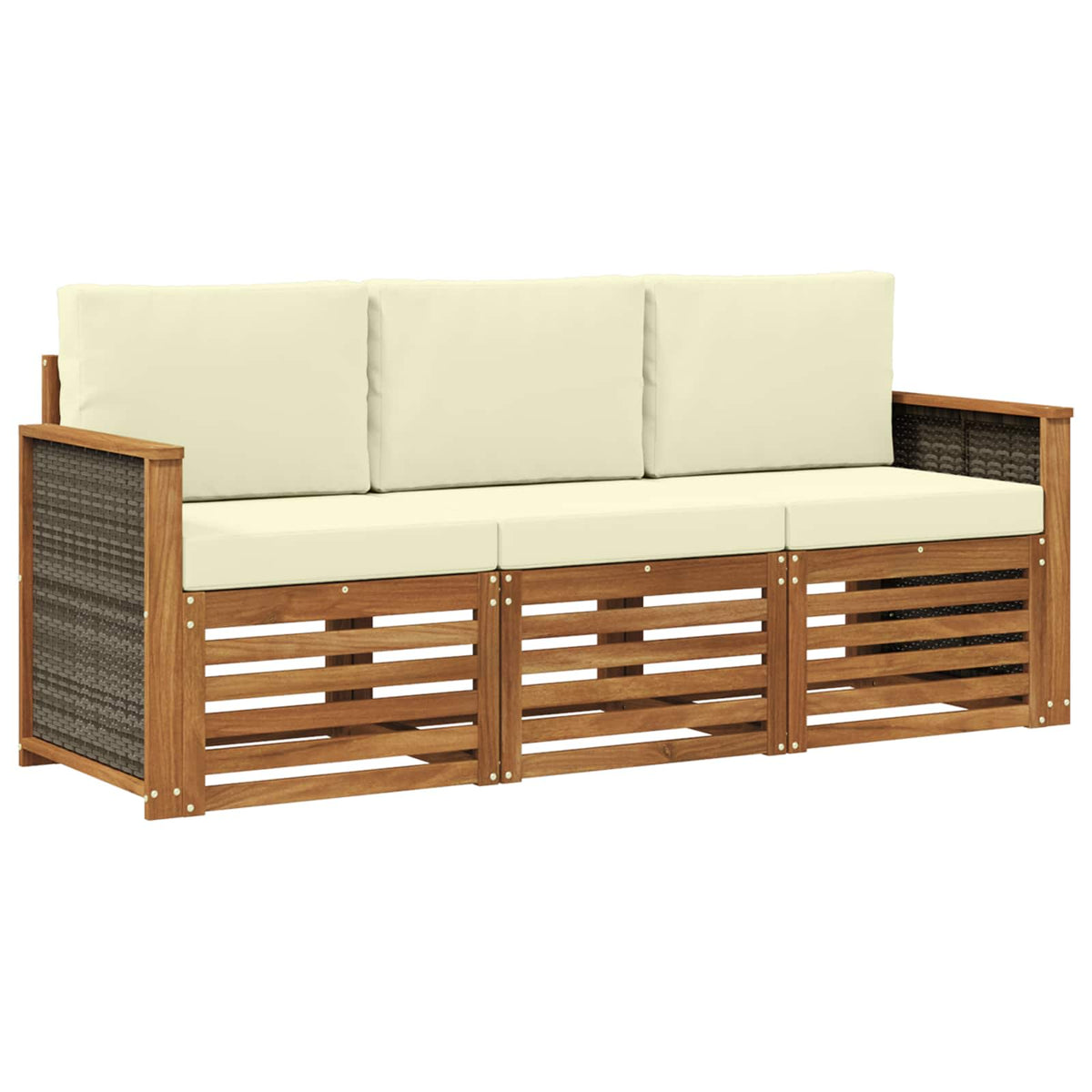 Setovi sofa 3 kom. Čvrsto drvo akacije
