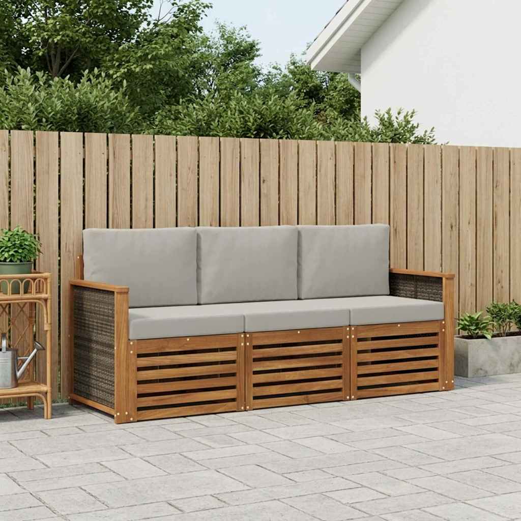 Setovi sofa 3 kom. Čvrsto drvo akacije
