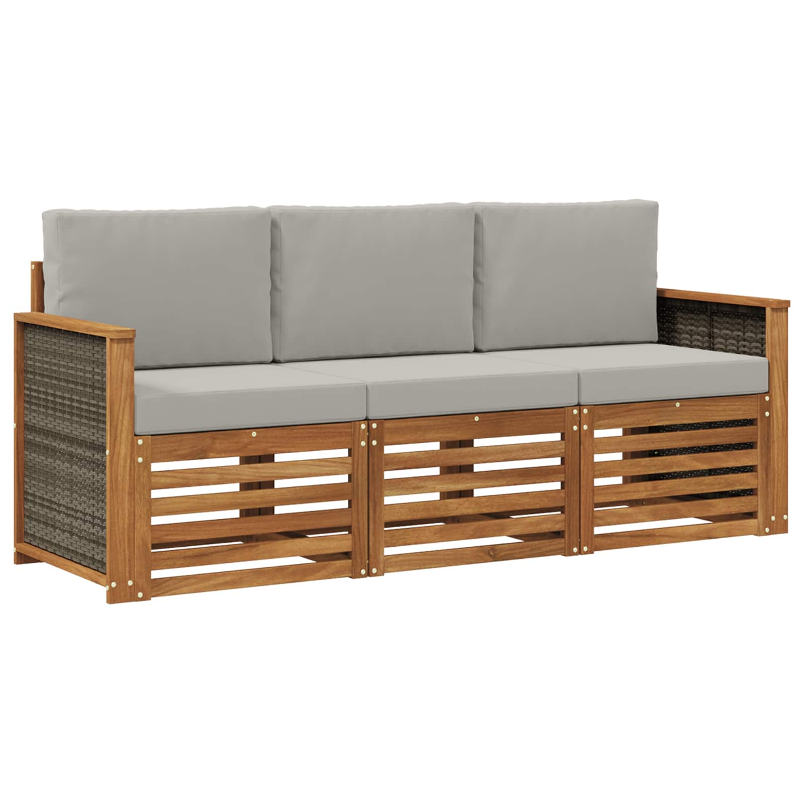 Setovi sofa s jastukom 3 pcs Čvrsto drvo akacije