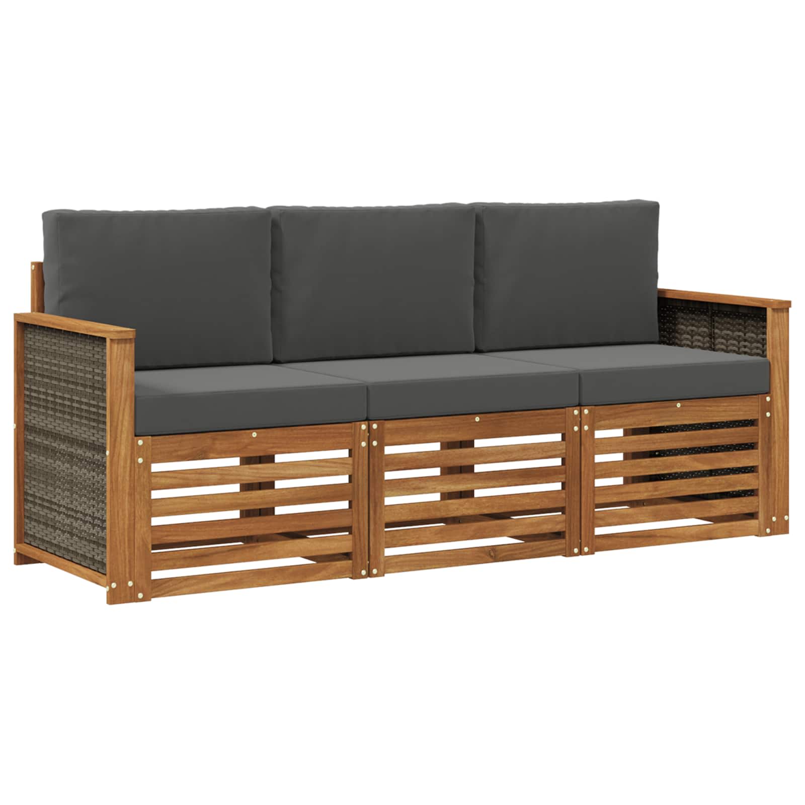 Setovi sofa s jastukom 3 pcs Čvrsto drvo akacije
