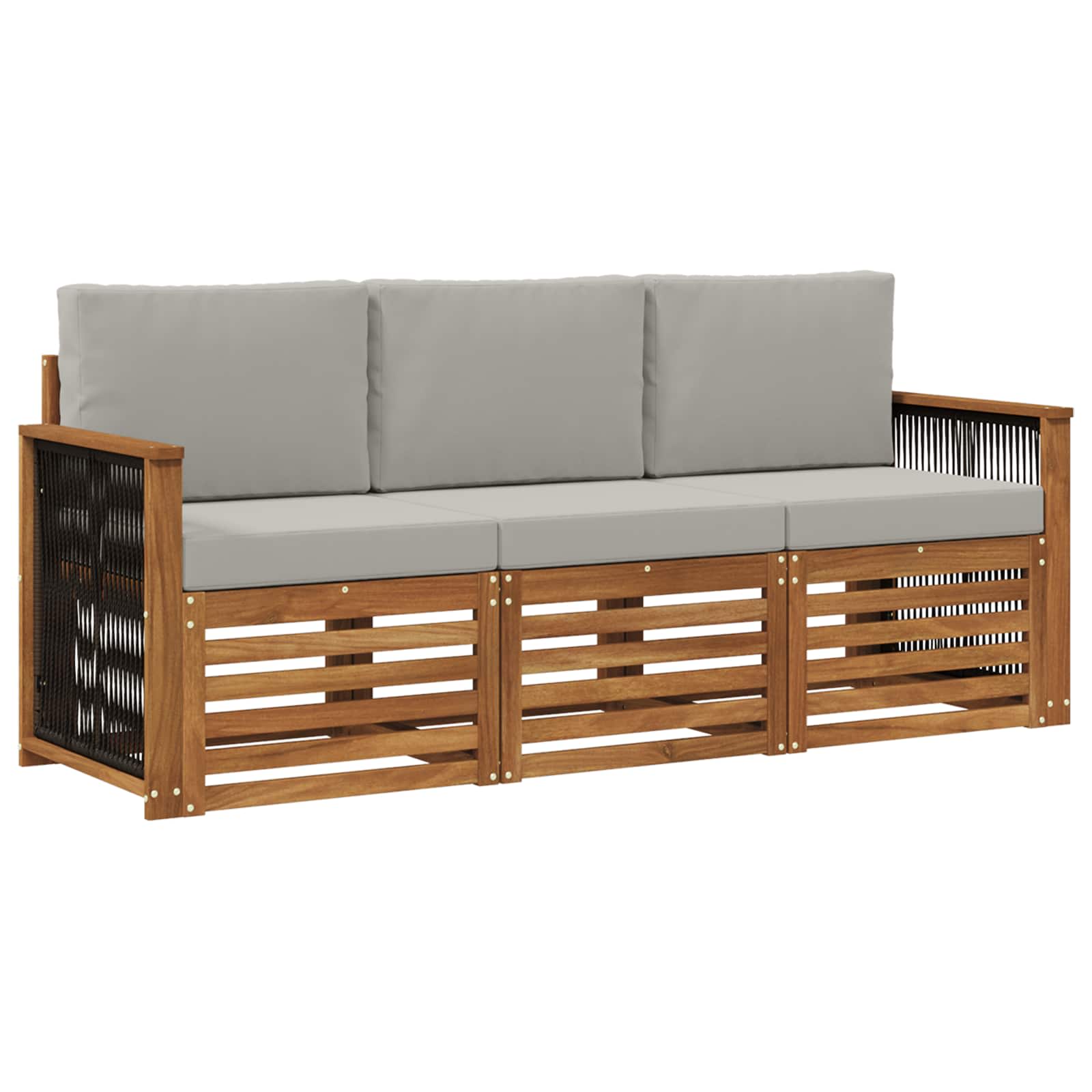 Setovi sofa 3 kom. Čvrsto drvo akacije