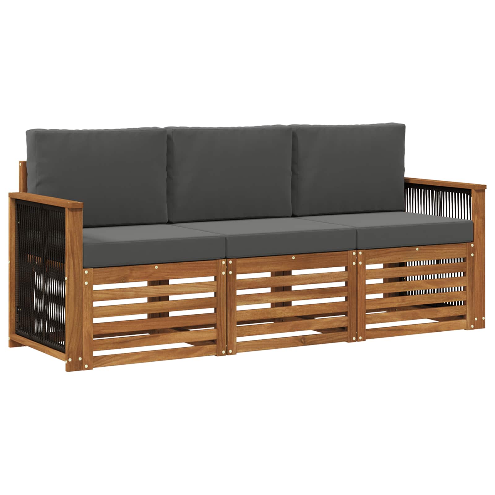 Setovi sofa 3 kom. Čvrsto drvo akacije