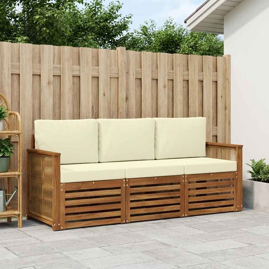 Setovi sofa 3 kom. Čvrsto drvo akacije