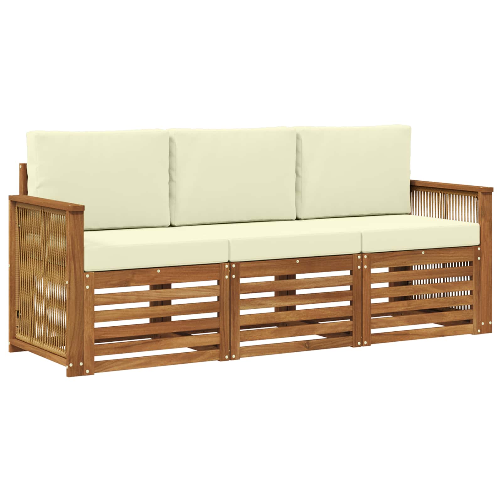 Setovi sofa 3 kom. Čvrsto drvo akacije