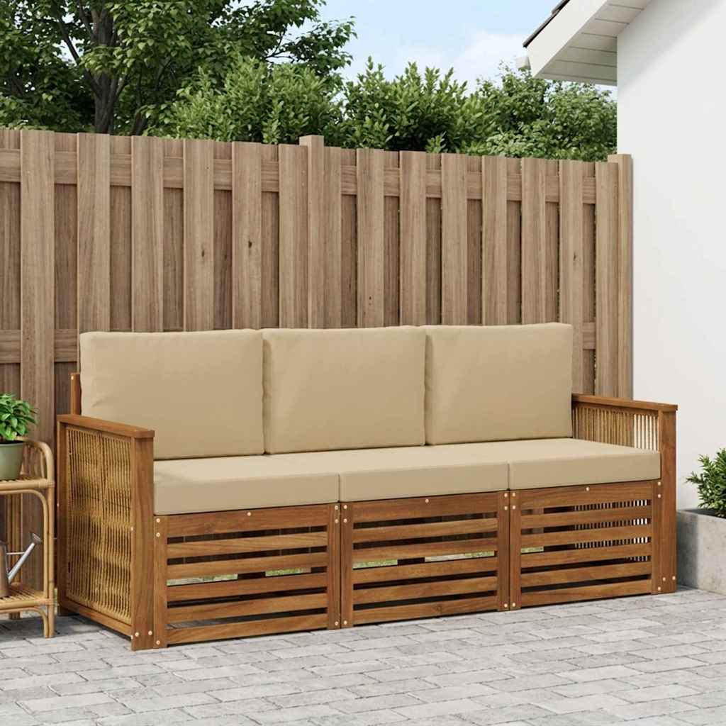 Setovi sofa 3 kom. Čvrsto drvo akacije