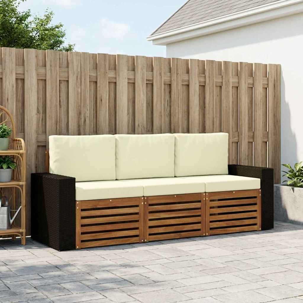 Setovi sofa 3 kom. Čvrsto drvo akacije