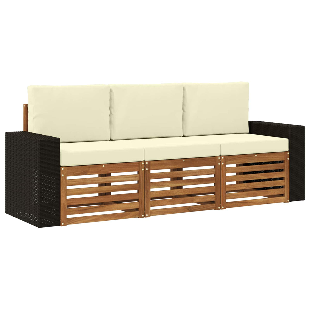 Setovi sofa 3 kom. Čvrsto drvo akacije