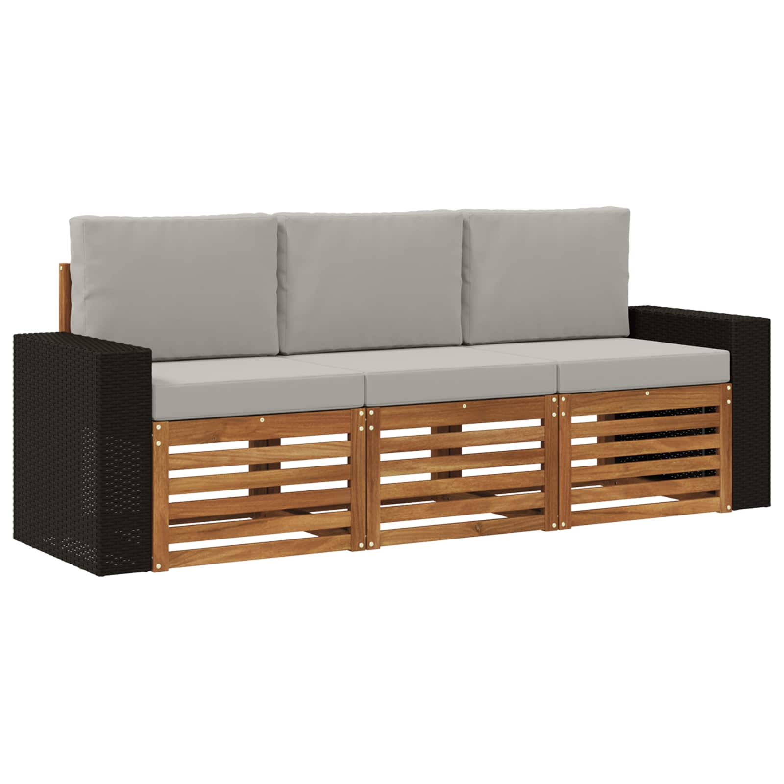 Setovi sofa s jastukom 3 pcs Čvrsto drvo akacije