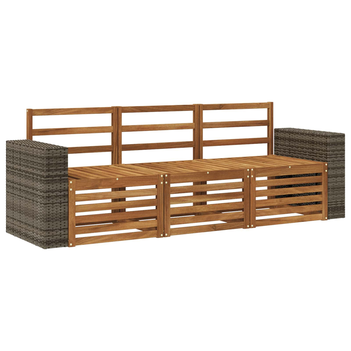 Setovi sofa 3 kom. Čvrsto drvo akacije