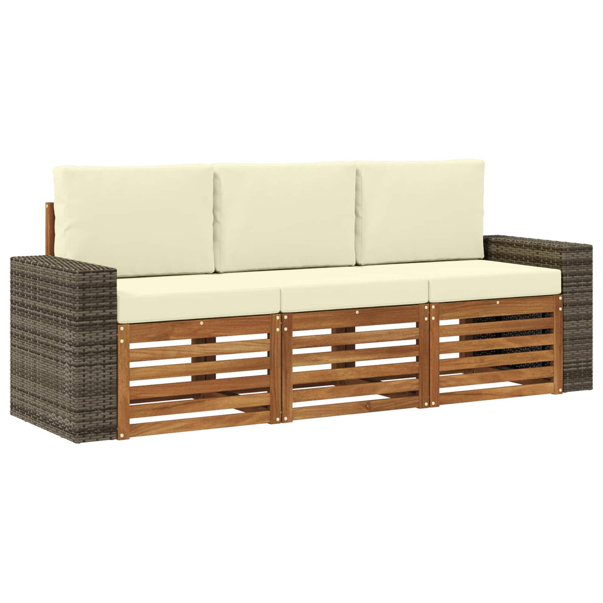Setovi sofa 3 kom. Čvrsto drvo akacije
