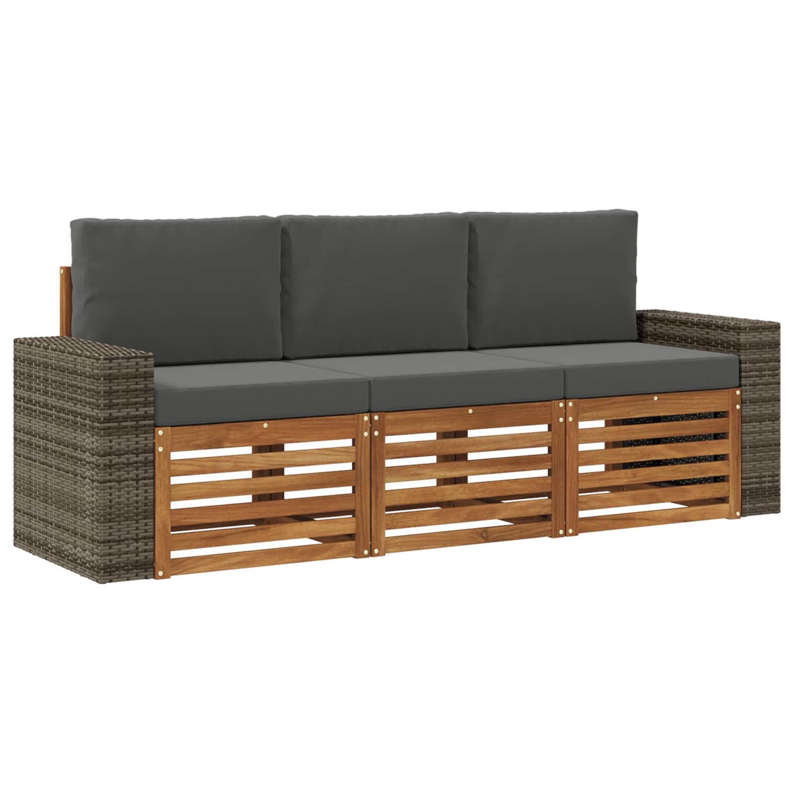 Setovi sofa s jastukom 3 pcs Čvrsto drvo akacije