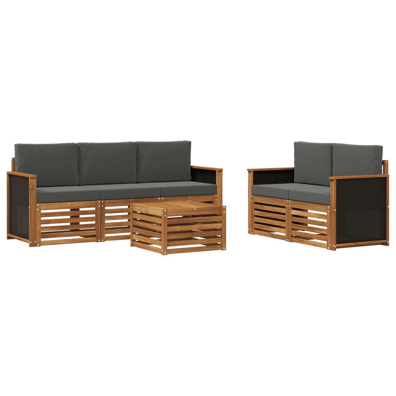 Setovi sofa Čvrsto drvo akacije