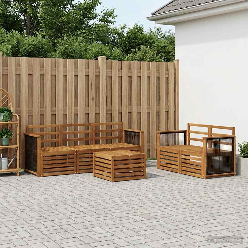 Setovi sofa 6 pcs Čvrsto drvo akacije
