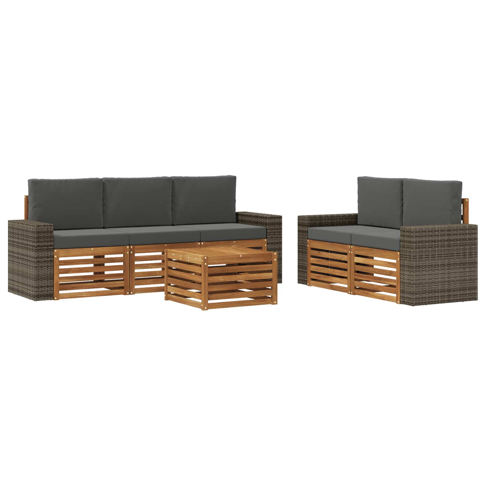 Setovi sofa Čvrsto drvo akacije