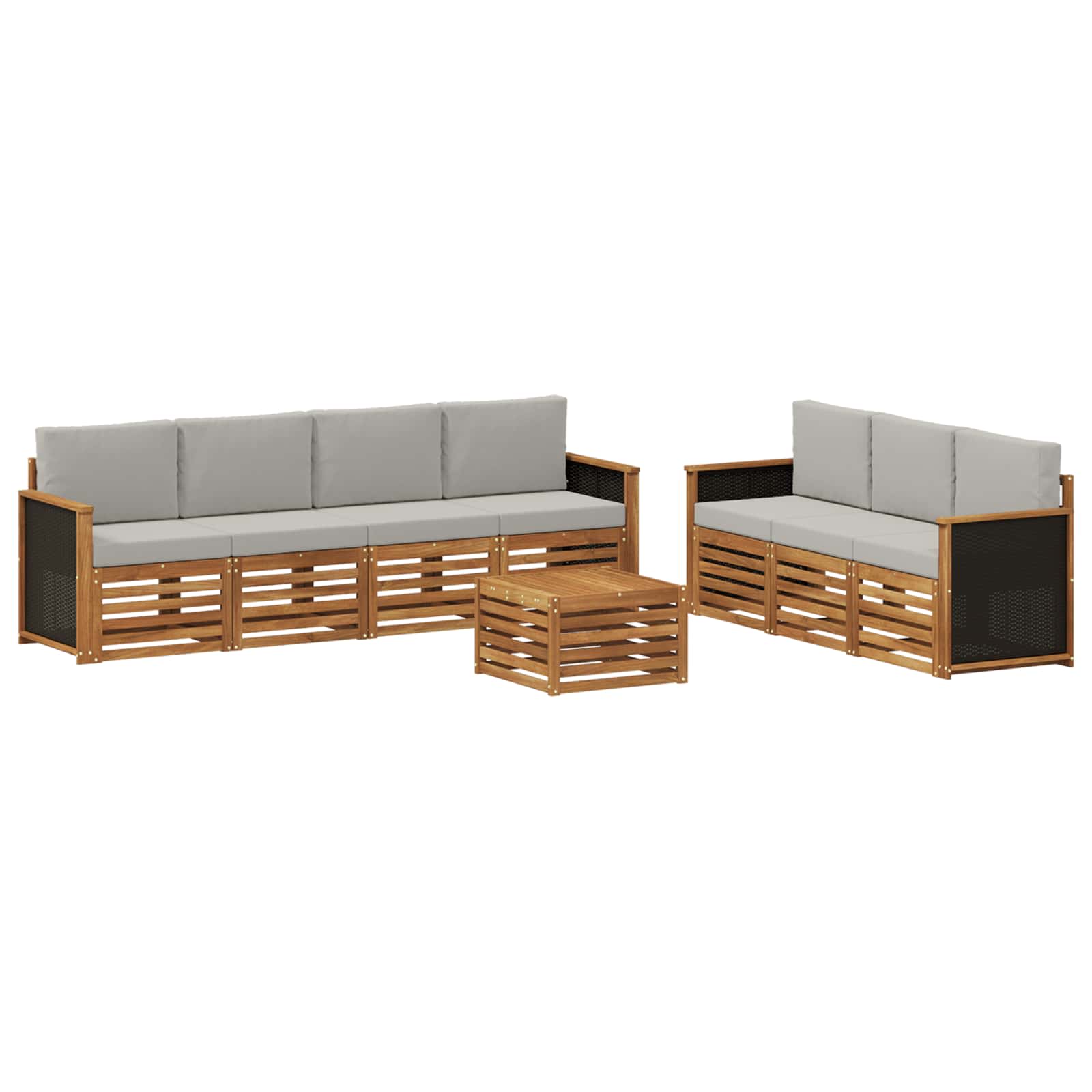 Setovi sofa s jastukom 8 pcs Čvrsto drvo akacije