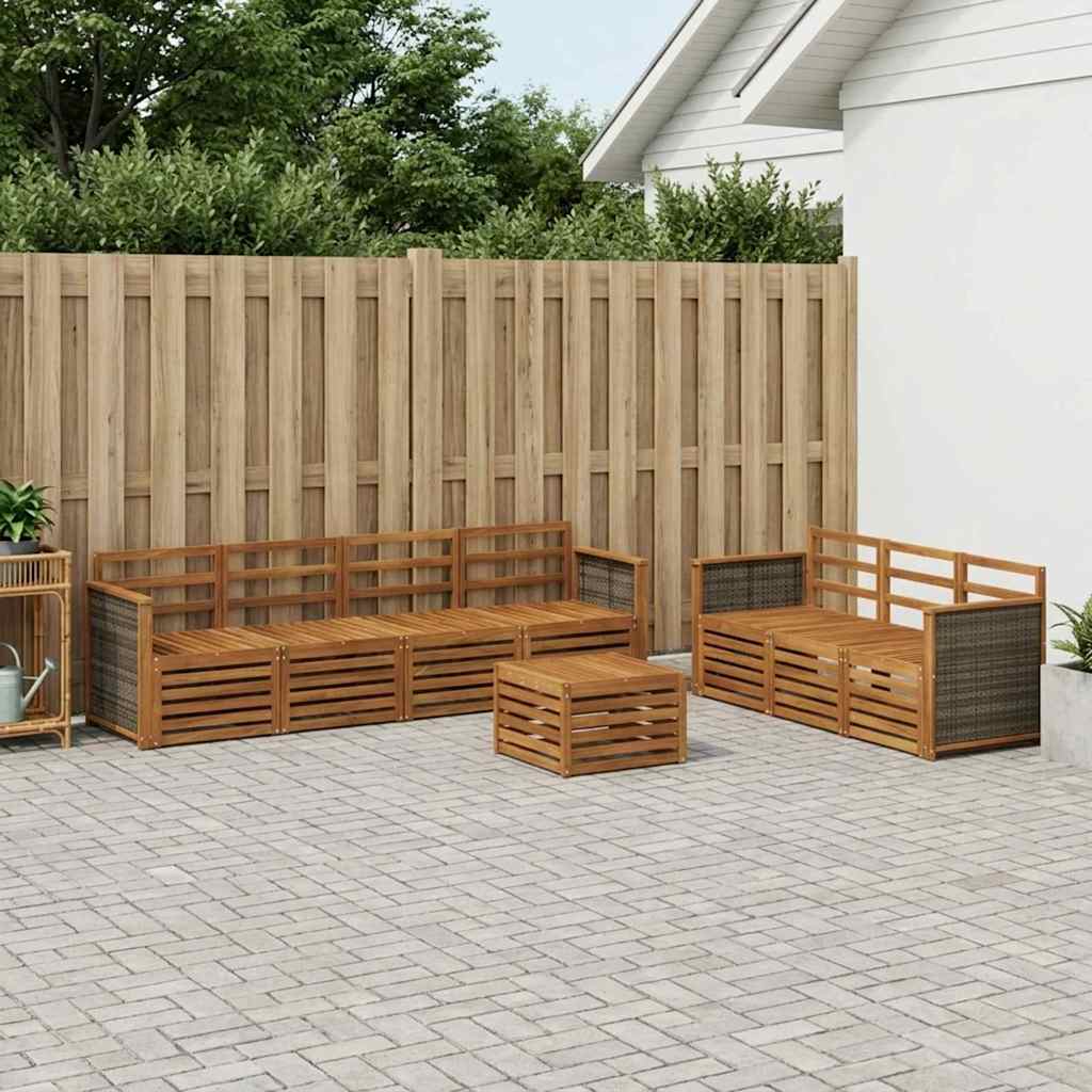 Setovi sofa 8 pcs Čvrsto drvo akacije