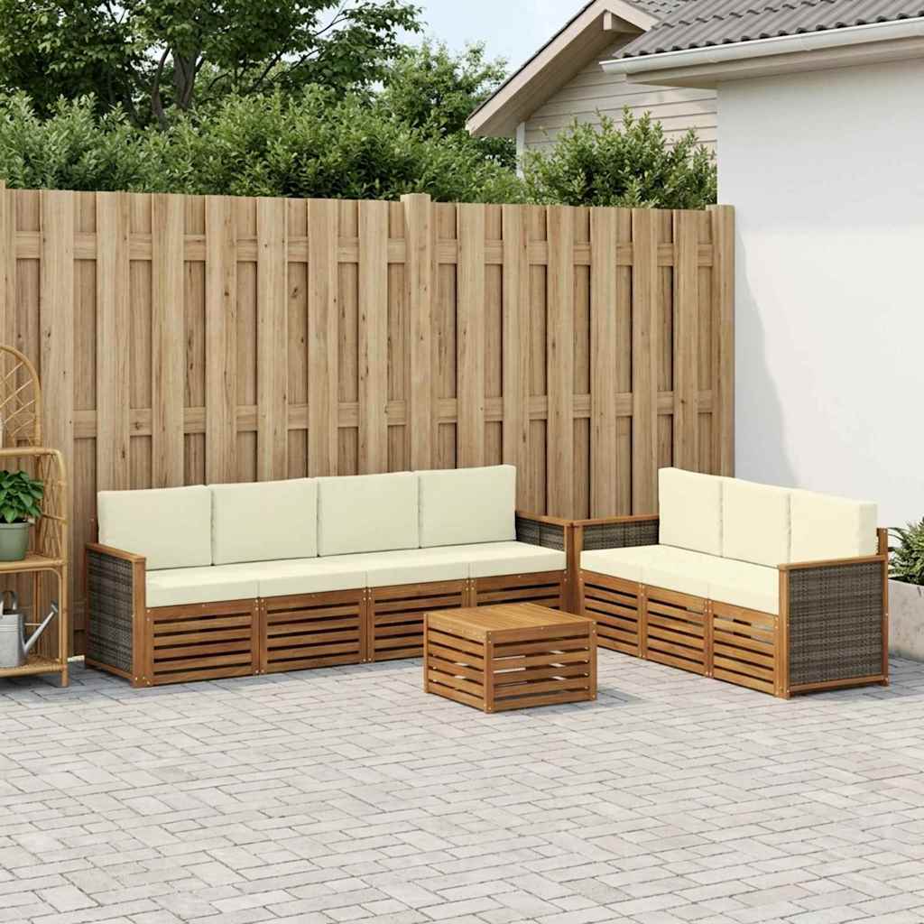 Setovi sofa 8 kom. Čvrsto drvo akacije