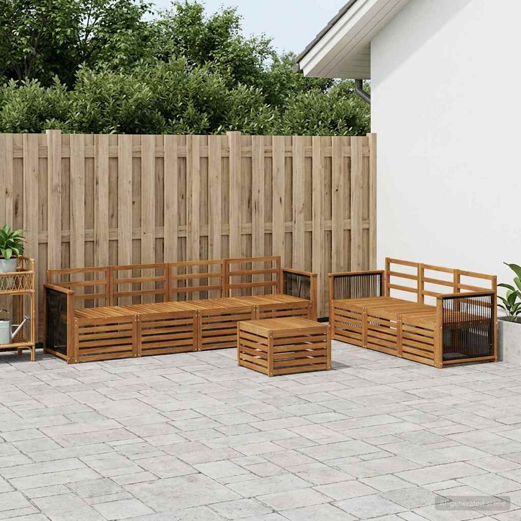 Setovi sofa 8 pcs Čvrsto drvo akacije