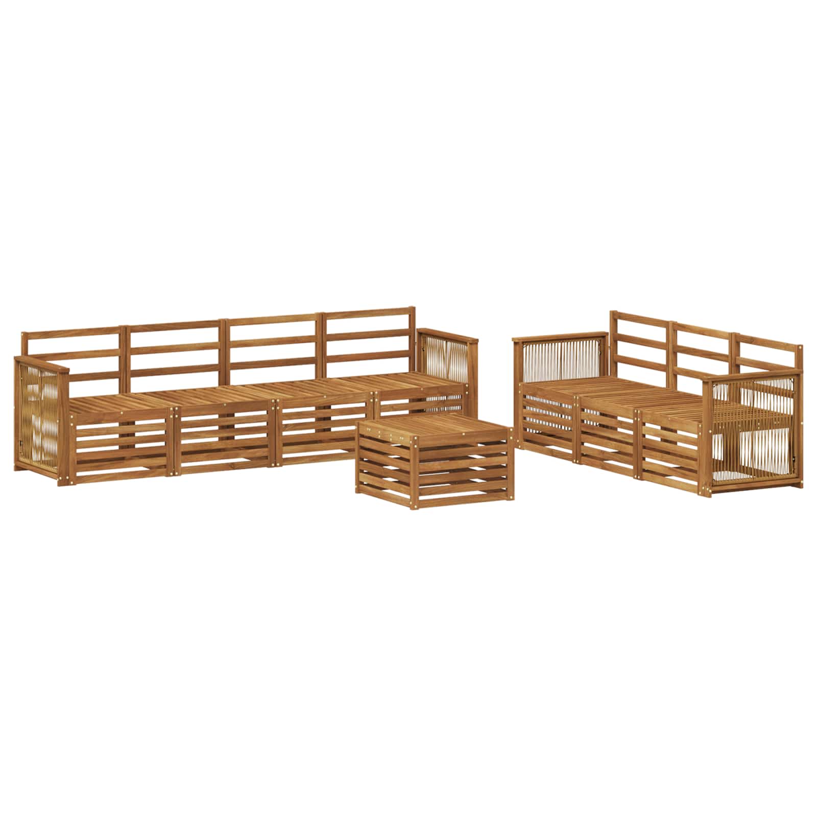 Setovi sofa 8 kom. Čvrsto drvo akacije