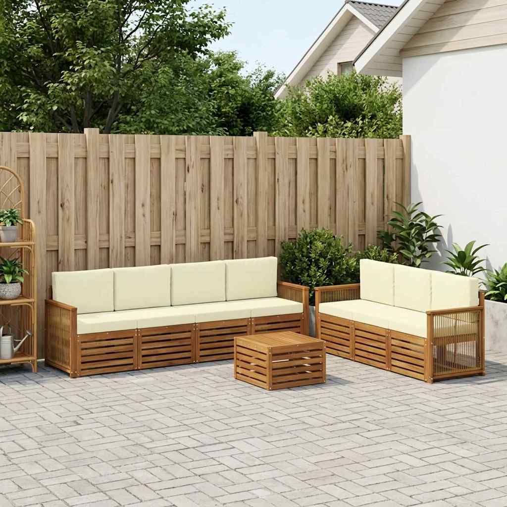 Setovi sofa 8 kom. Čvrsto drvo akacije